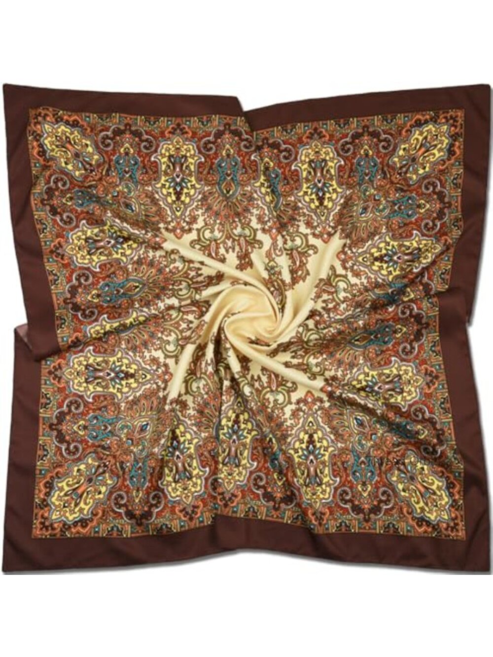Oversized Silk-Feel Polyester Satin Square Scarf Hair Wrap Bandana 40x40